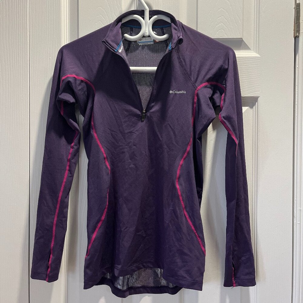 Columbia 1/4 zip omni-heat baselayer shirt